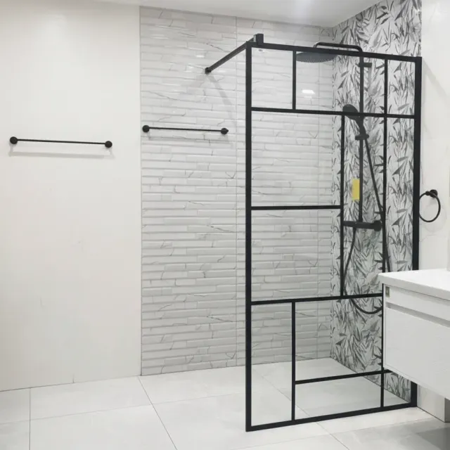 Alessandro Design Manitoba paravan dus walk-in 100x195 cm negru