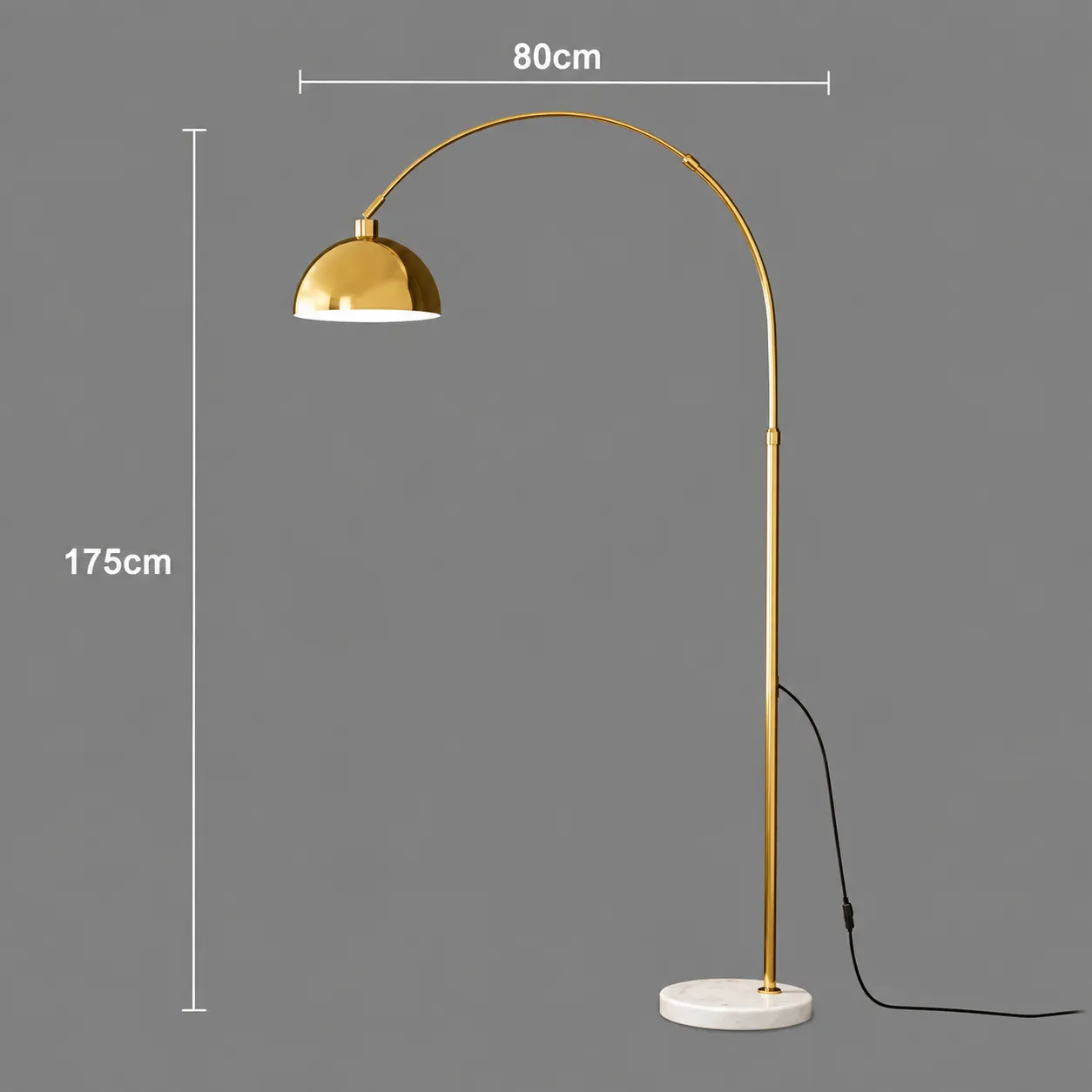 Alessandro Design TURKISTAN lampadar auriu E27 175cm metal
