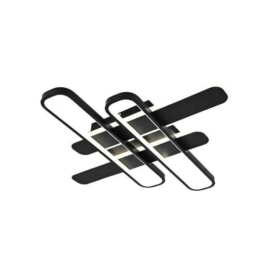 Alessandro Design Afina lustră LED 120W neagră 4 brațe