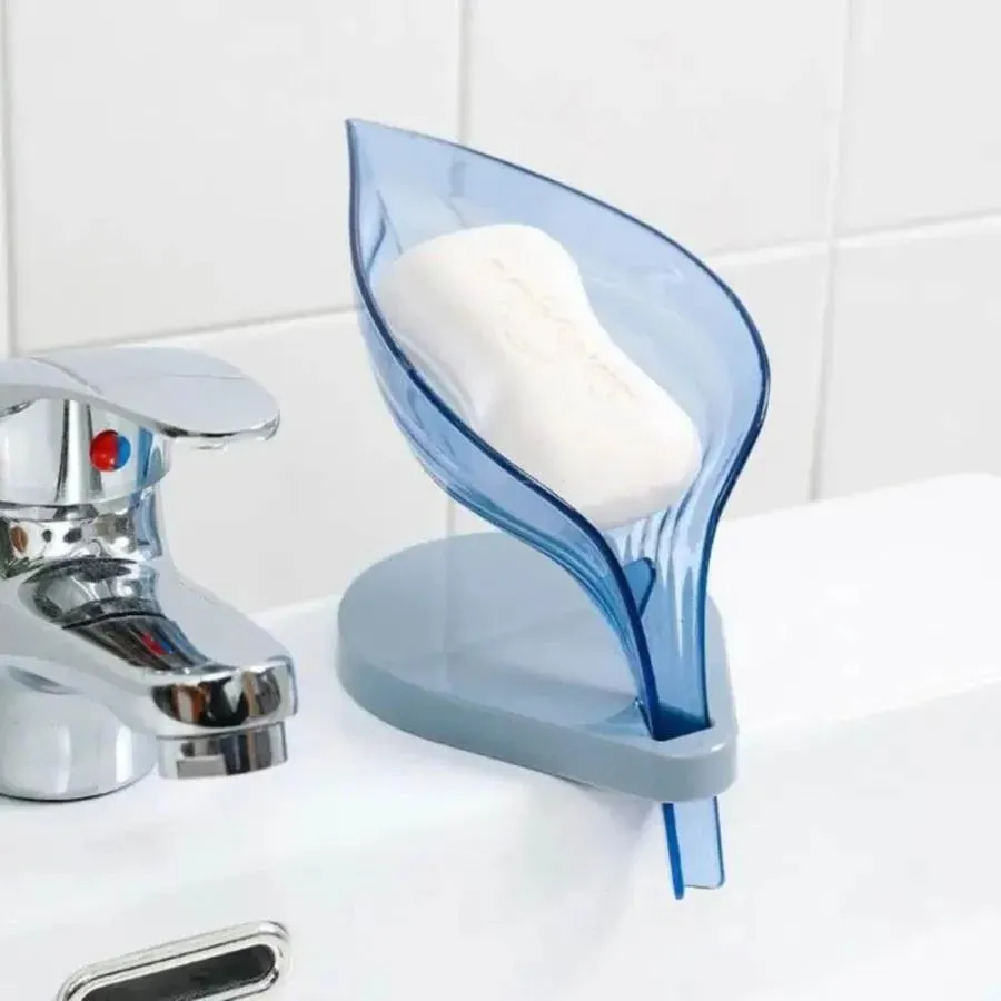 Alessandro Design savoniera plastic albastra cu scurgere 12cm