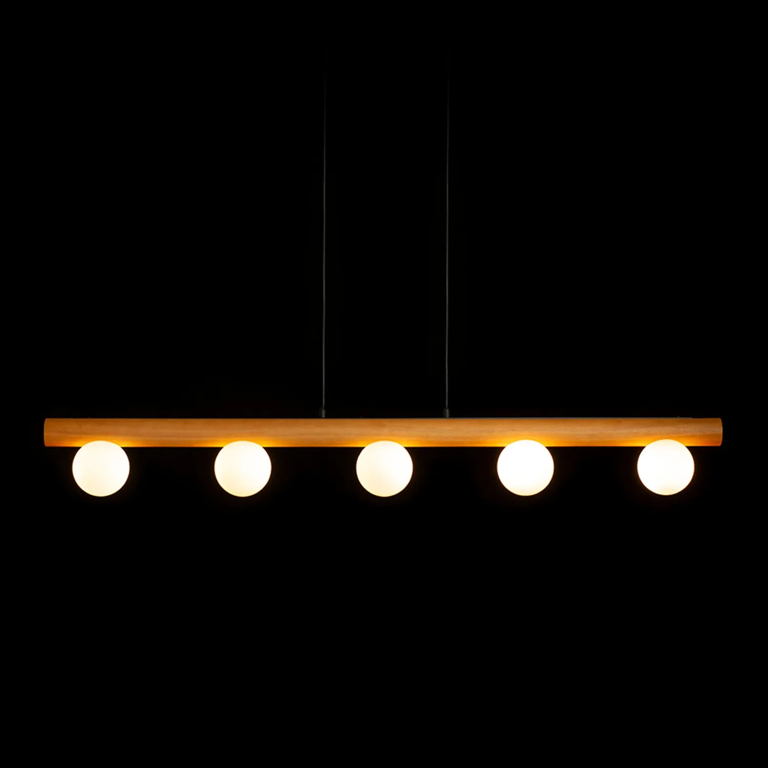 Rendl Light Studio Noctis lustră lemn 5x sticlă opal