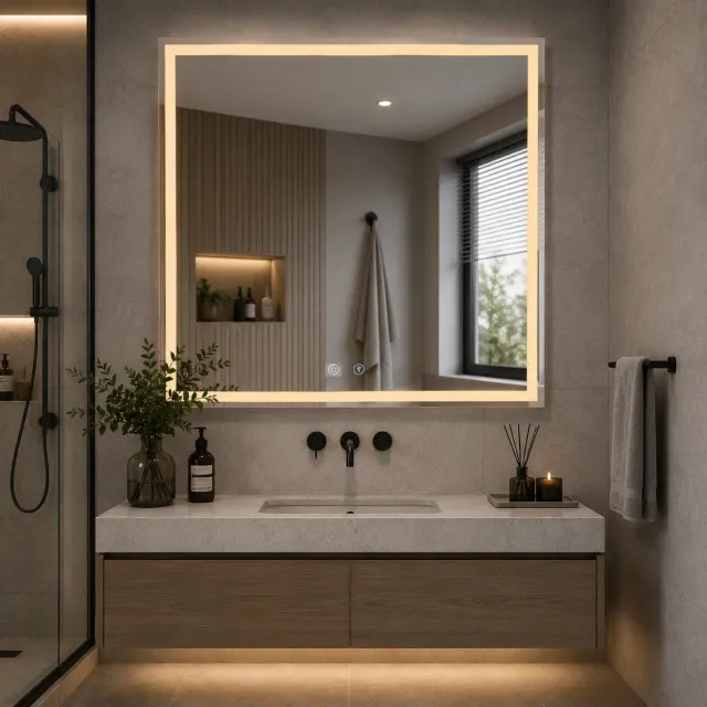 Alessandro Design Wamosk 90x70 oglinda LED aurie senzor