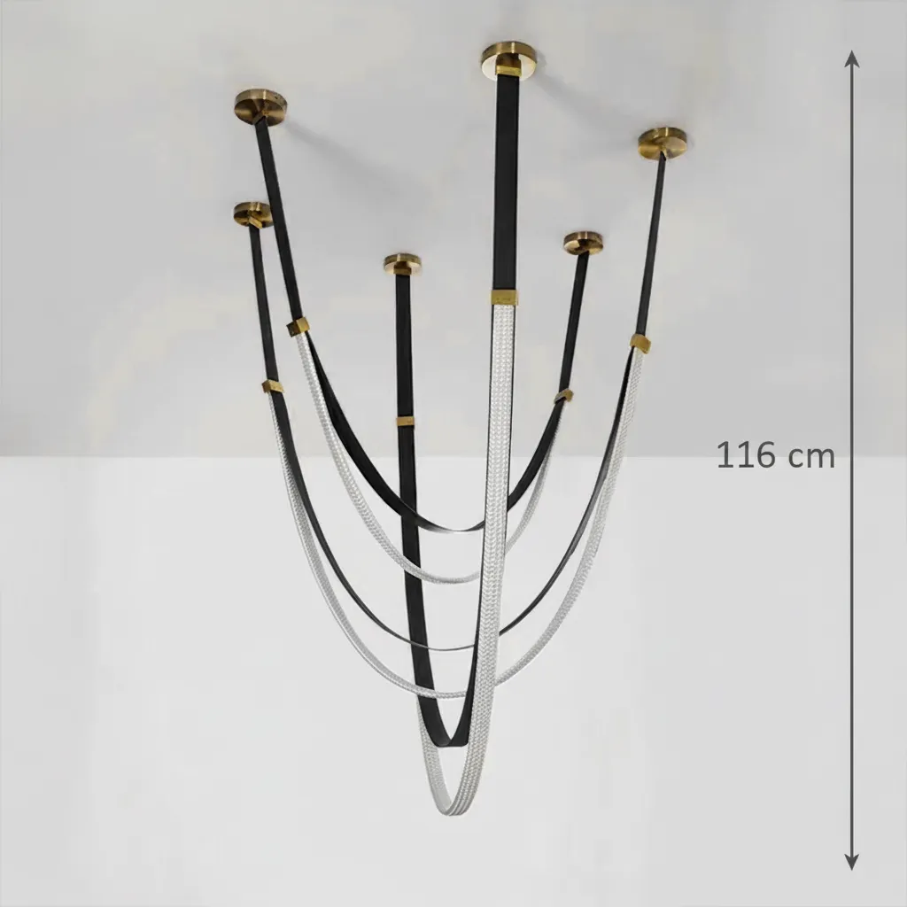Alessandro Design Aria Largo candelabru LED negru 31W cald