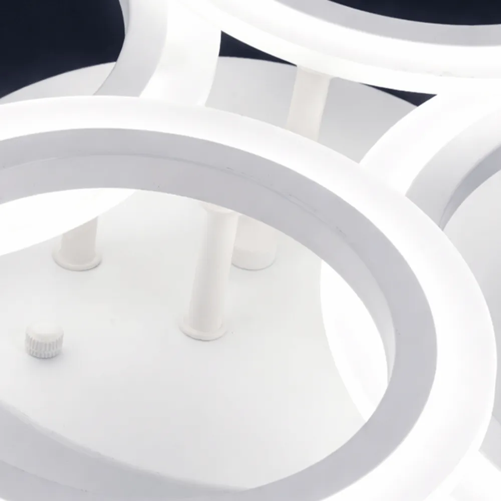 Alessandro Design Betty 43W lustra LED alba 4 cercuri dimabila