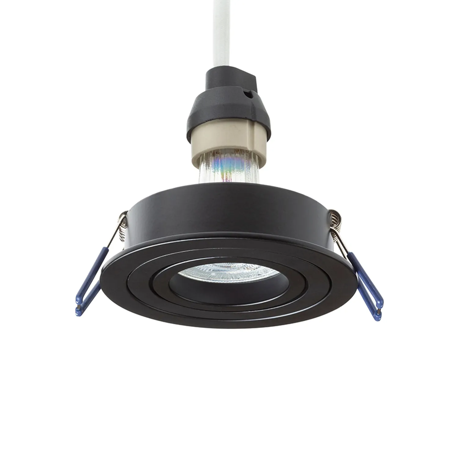 Rendl Pasadena GU10 R spot incastrat negru orientabil