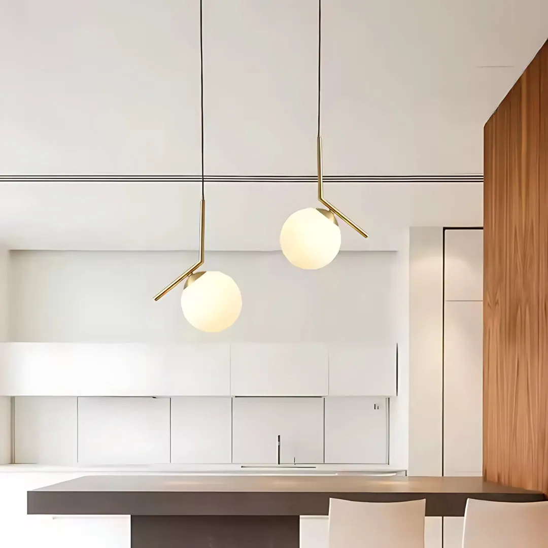 Alessandro Design LOFT Haven pendul E27 alb-auriu metal