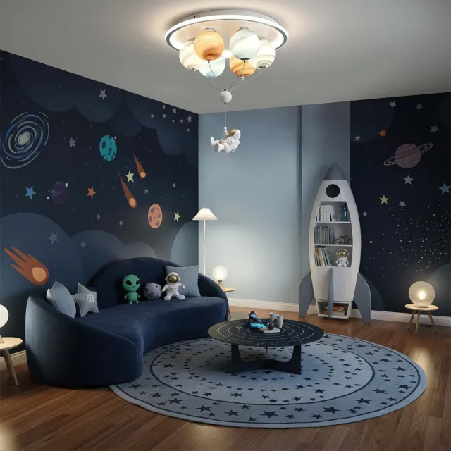 Alessandro Design Astronaut 60W lustra LED alba 6xE27