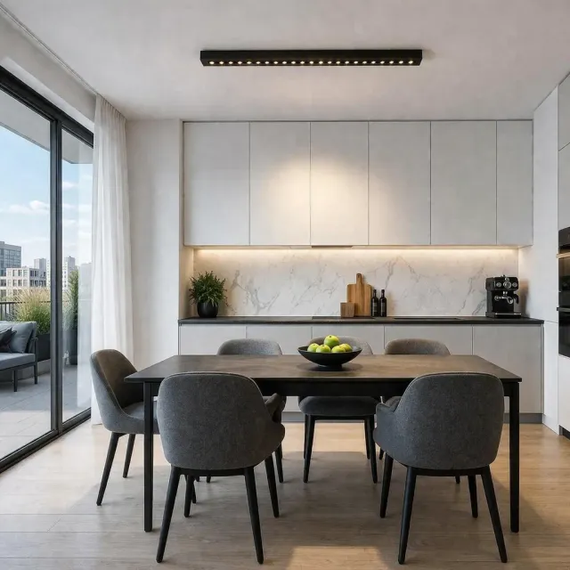 Proiector LED Alessandro Design liniar 24W grila lumina neutra 4000K