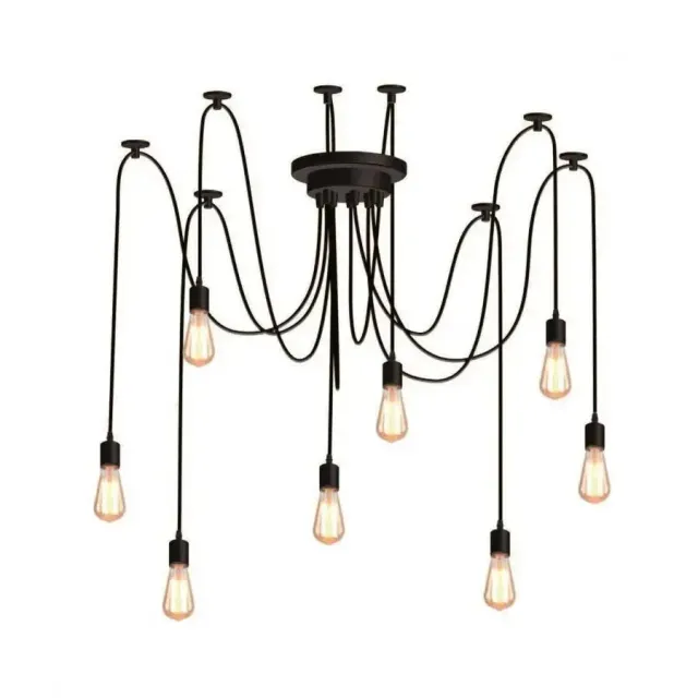 Alessandro Design Kappa 730/8 lustră neagră 8xE27 metal