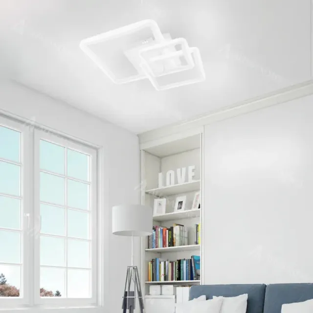Alessandro Design Faryda lustra LED 120W alba 3 patrate