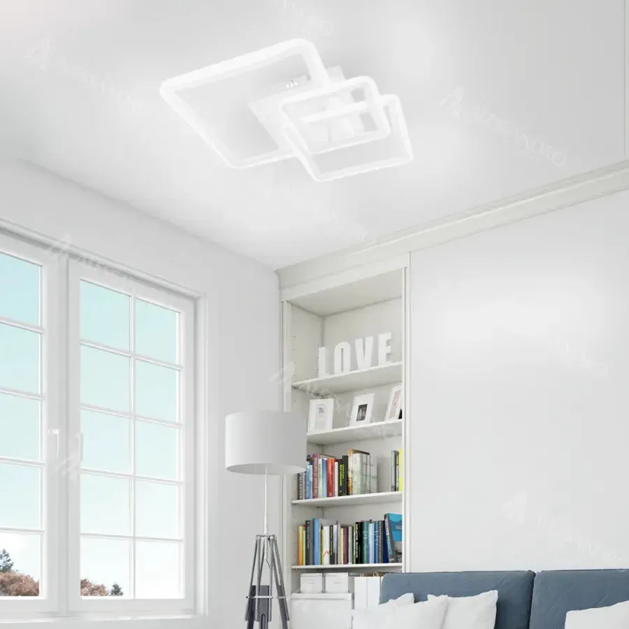 Alessandro Design Faryda lustra LED 120W alba 3 patrate