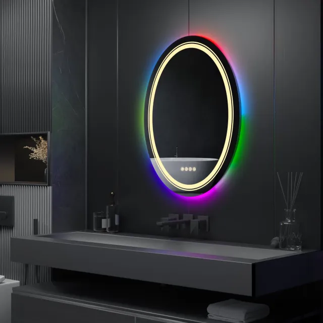 Alessandro Design Marcello oglinda LED rotunda 70 cm RGB bluetooth