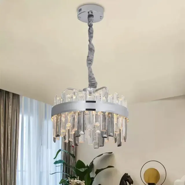 Alessandro Design Miguel 92W candelabru cristal argintiu telecomanda