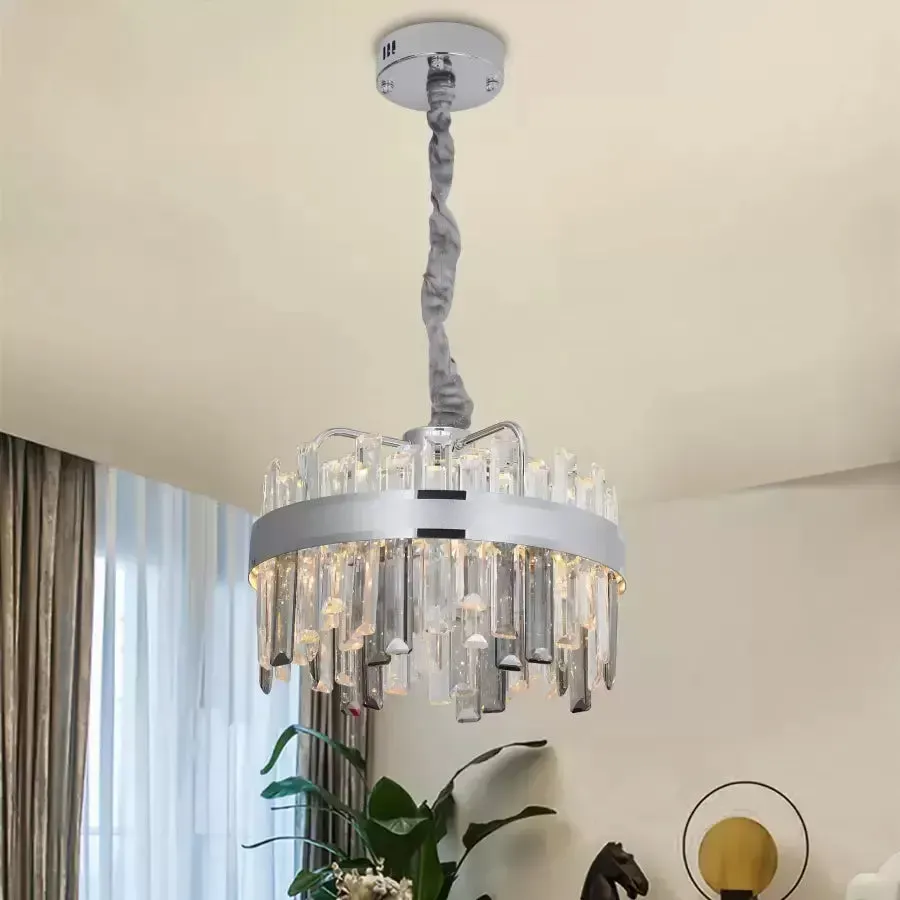 Alessandro Design Miguel 92W candelabru cristal argintiu telecomanda