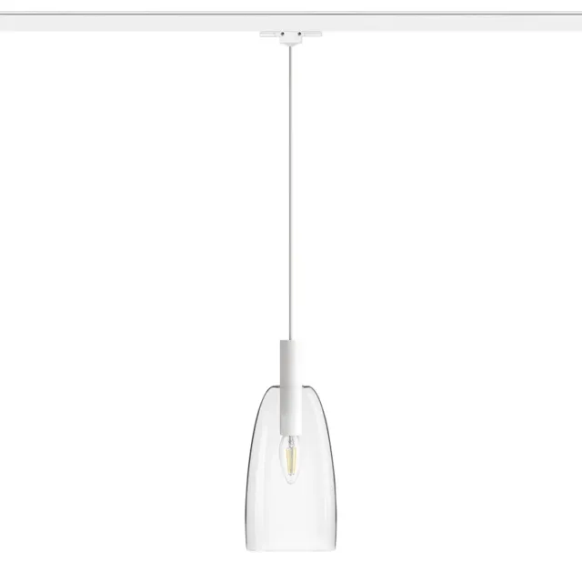 Rendl Light Studio Bellini pendul sina 3 faze E14 alb sticla
