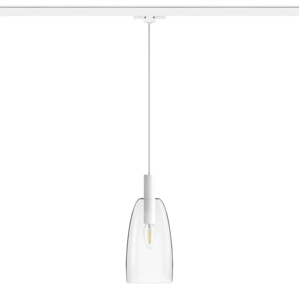 Rendl Light Studio Bellini pendul sina 3 faze E14 alb sticla