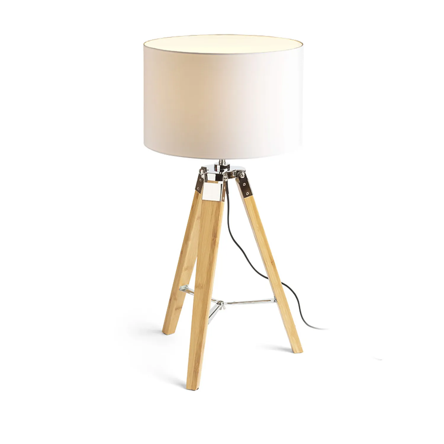 rendl light studio Alvis Ron lampă de masă alb bambus E27