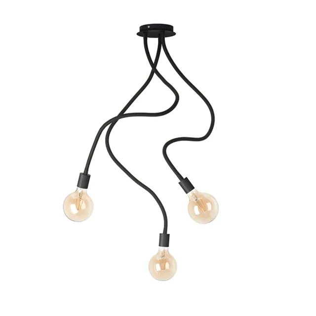 Rendl Light Studio Loyd E27 III plafonieră neagră 3 brațe