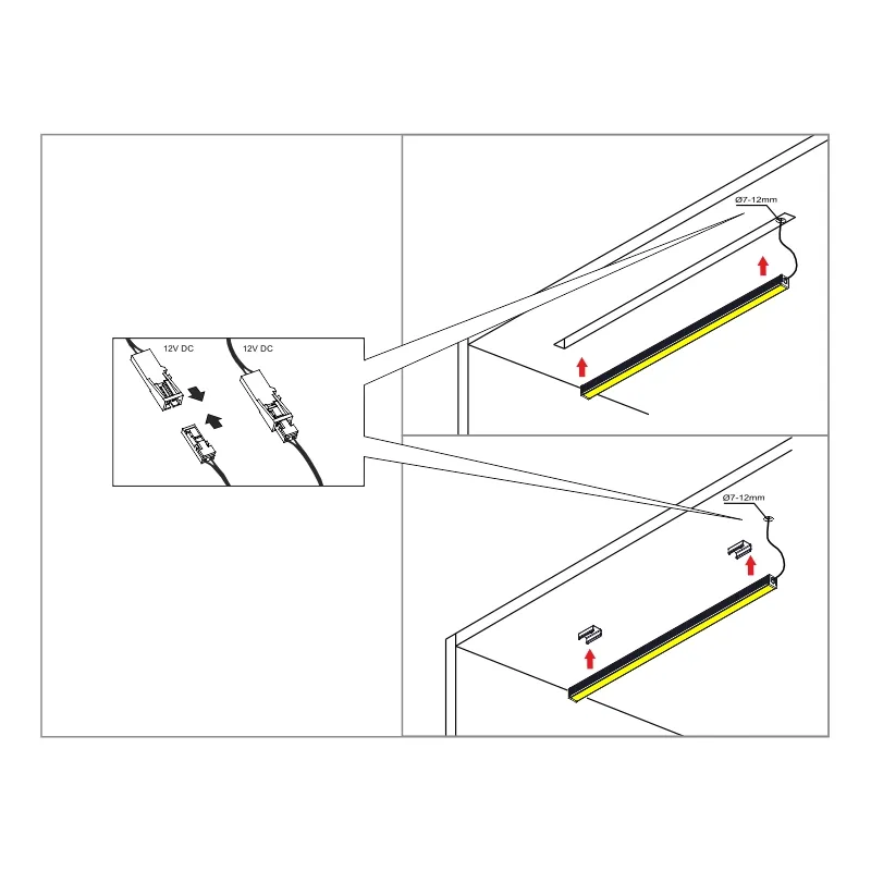 Furnika Alfa 9x7 profil LED aluminiu