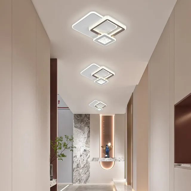 Alessandro Design Nyxora lustră LED 51W 3 pătrate albă