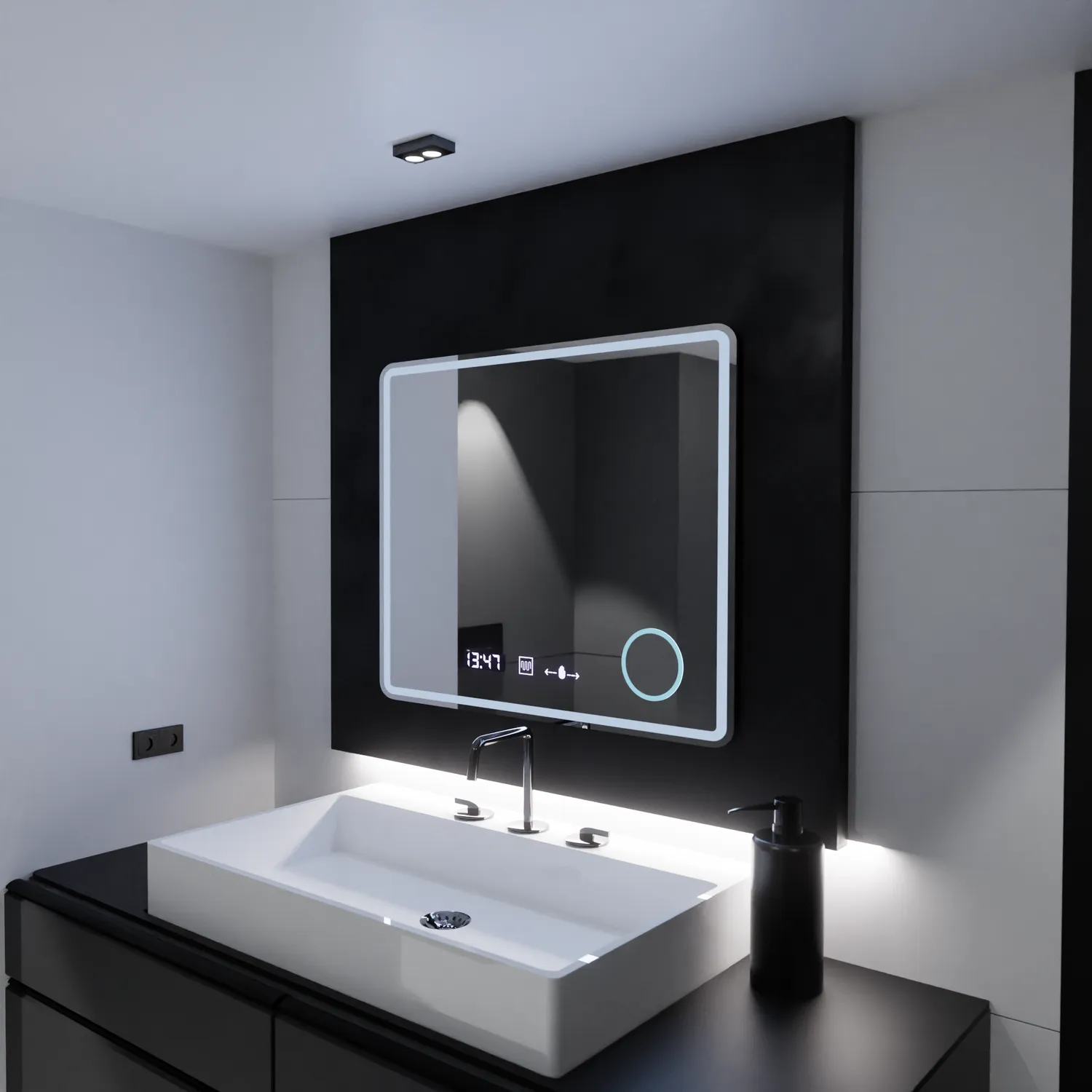 Alessandro Design Riflesso Marcello oglinda LED 80x60 dezaburire