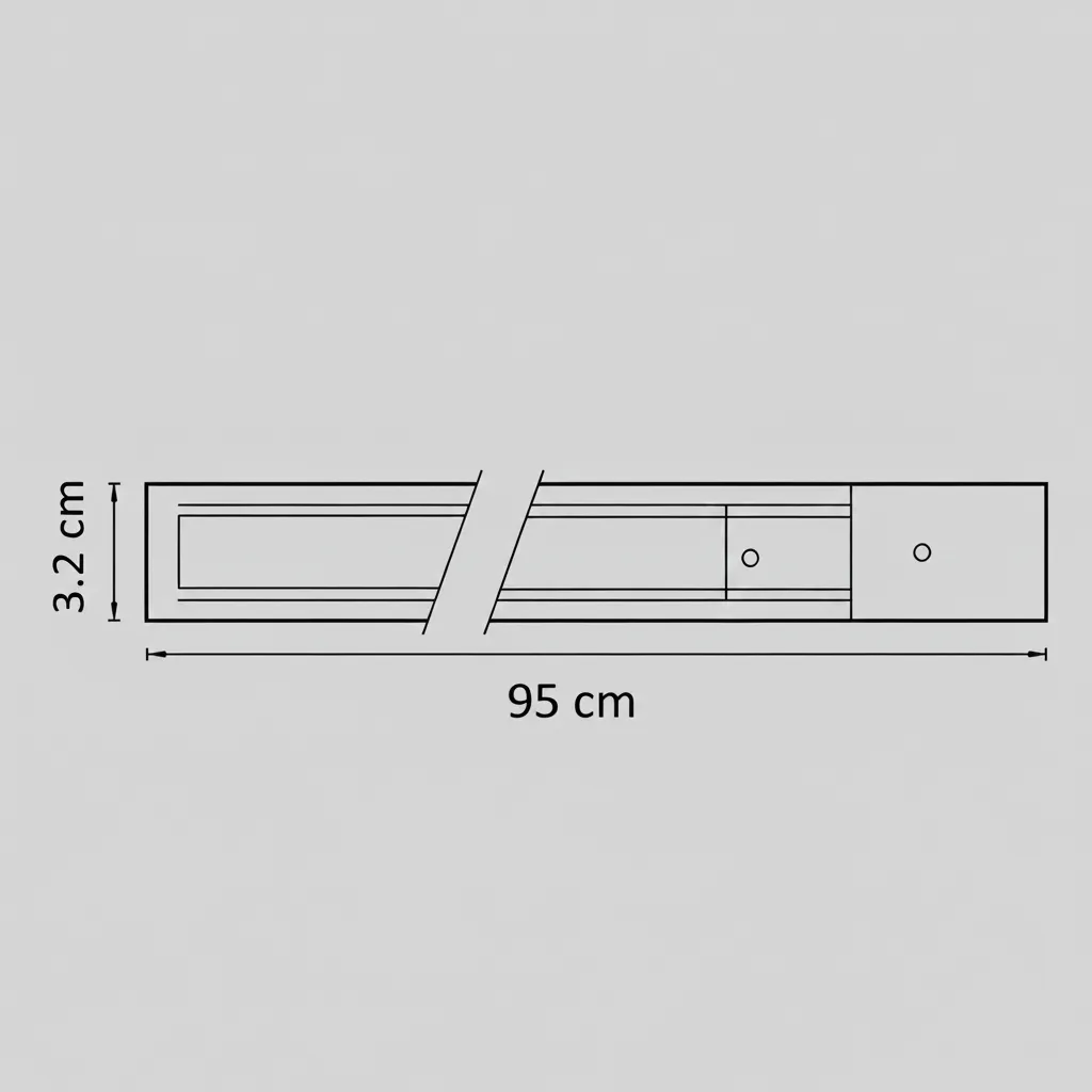 Alessandro Design sina magnetica aplicata neagra 95x3,2cm