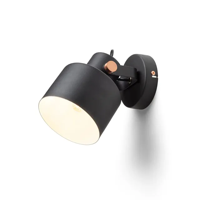 Rendl Light Studio Celeia spot negru cupru E27 metal