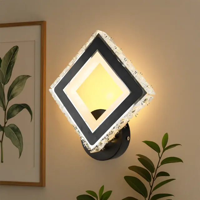 Alessandro Design Terrano aplica LED 24W neagra cu cristale