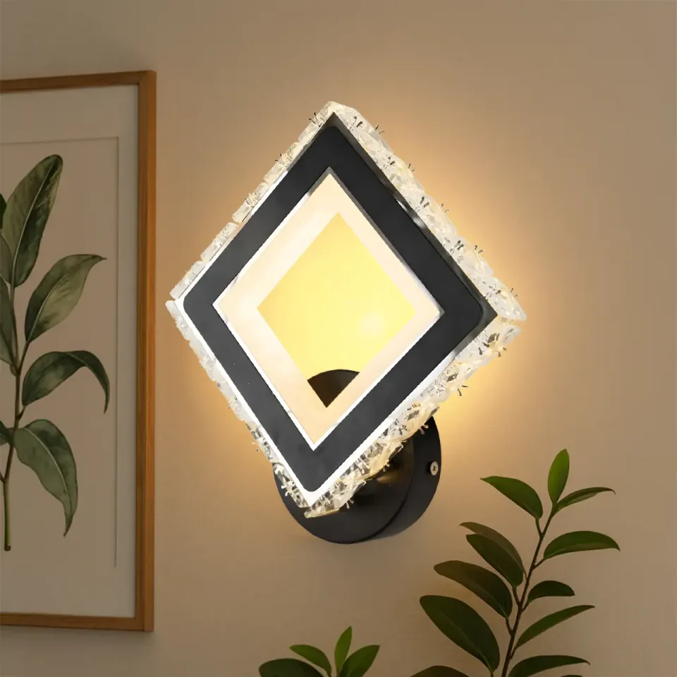 Alessandro Design Terrano aplica LED 24W neagra cu cristale