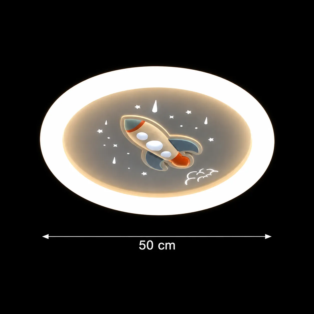Alessandro Design ROCKET lustra LED alba 49W 49cm copii