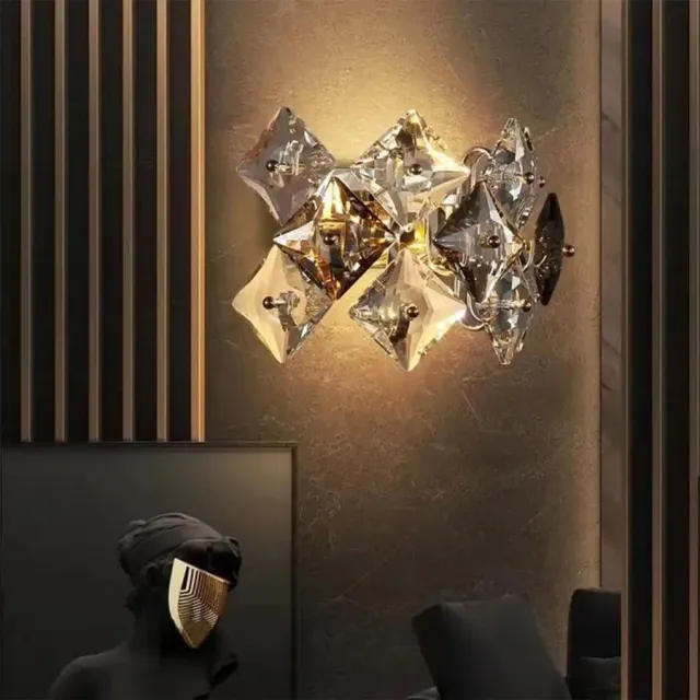 Alessandro Design Yasmina aplică perete 2xE14 crom cristal