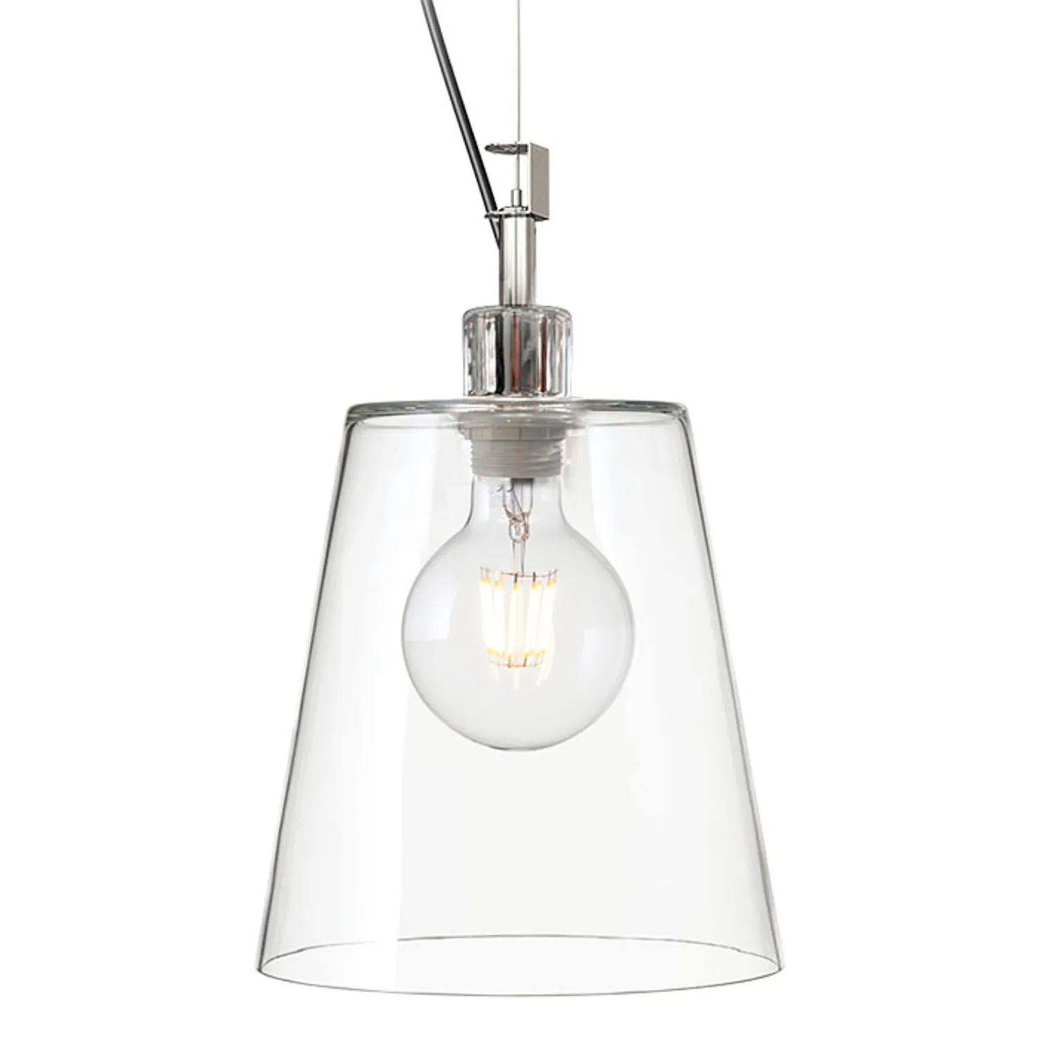 Rendl Babu New pendul sticla transparenta crom E27