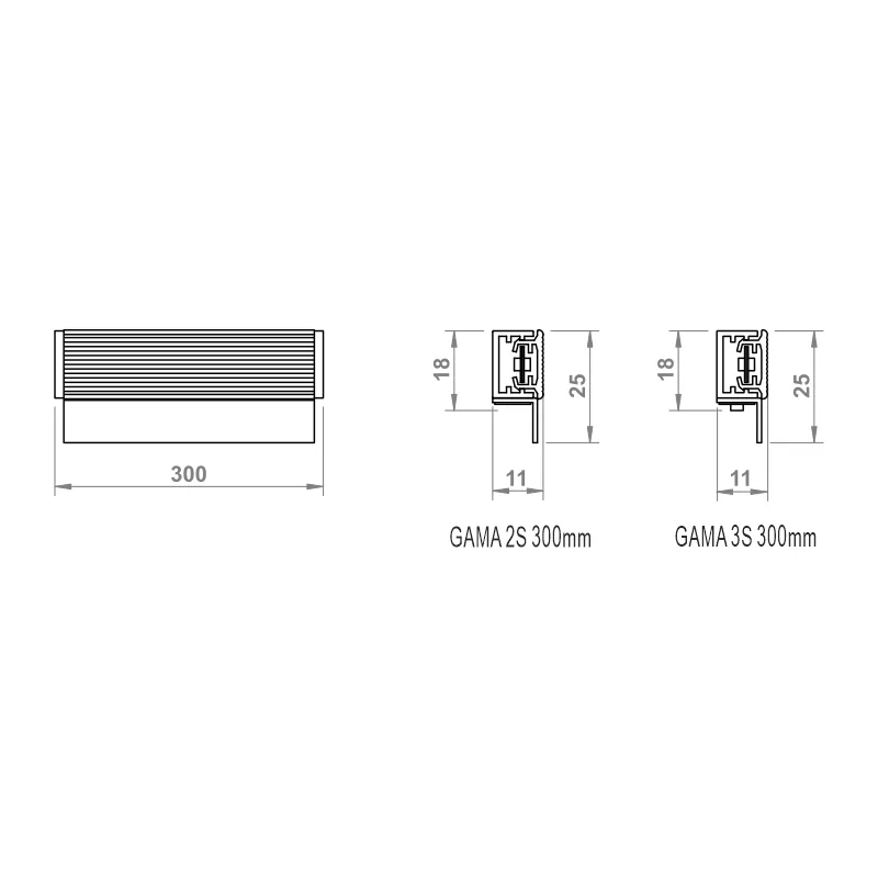 Furnika Gama 2S 300mm bara LED 300 mm