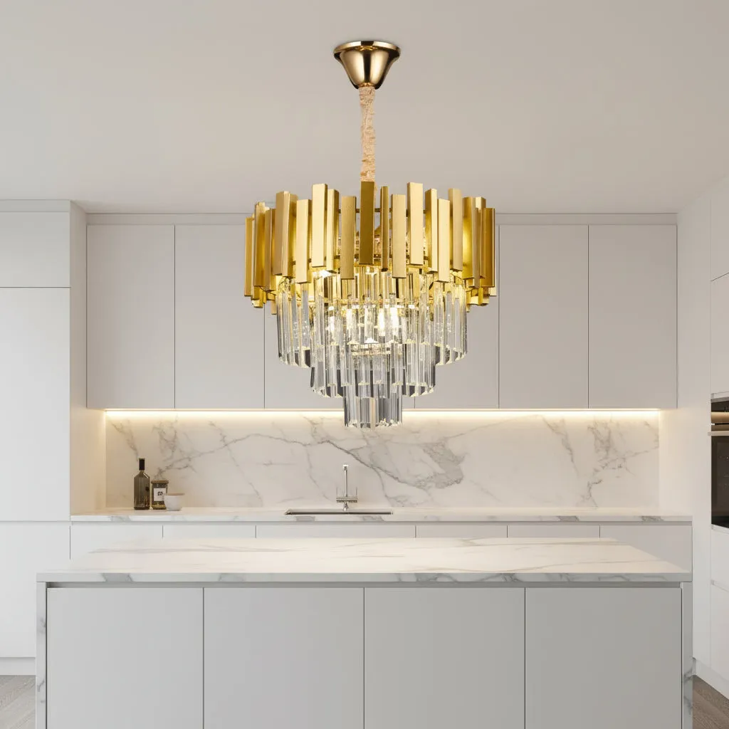 Alessandro Design Blois Nobile candelabru cristal 5xE14 auriu 40cm