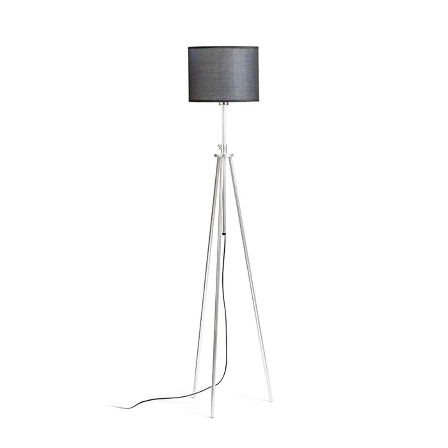 Rendl Gardette lampadar negru trepied E27 textil