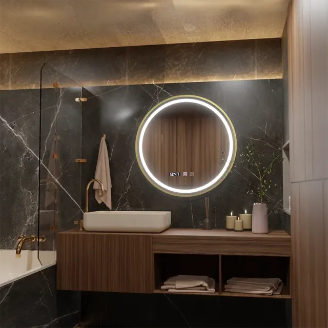Alessandro Design LUSSO oglinda LED 50cm aurie antiaburire