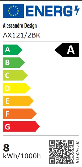 Alessandro Design Amira aplica exterior LED 8W negru calda
