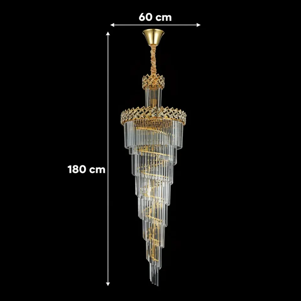 Alessandro Design CC800 lustra cristal aurie D70cm 33xE14