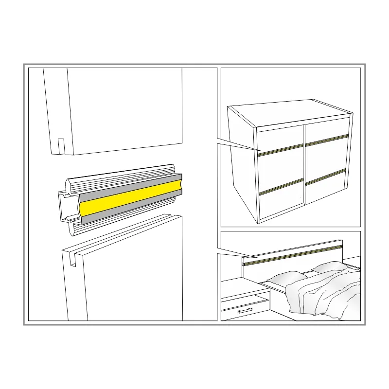 Furnika Profil AP 2H profil aluminiu LED aplicat