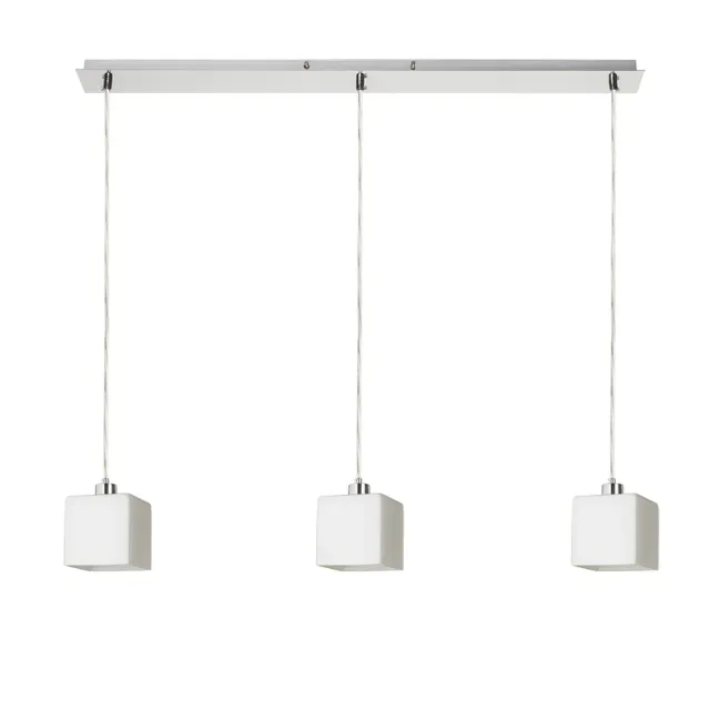 Rendl Light Studio Dados III 80 pendul opal nichel mat 3xE27