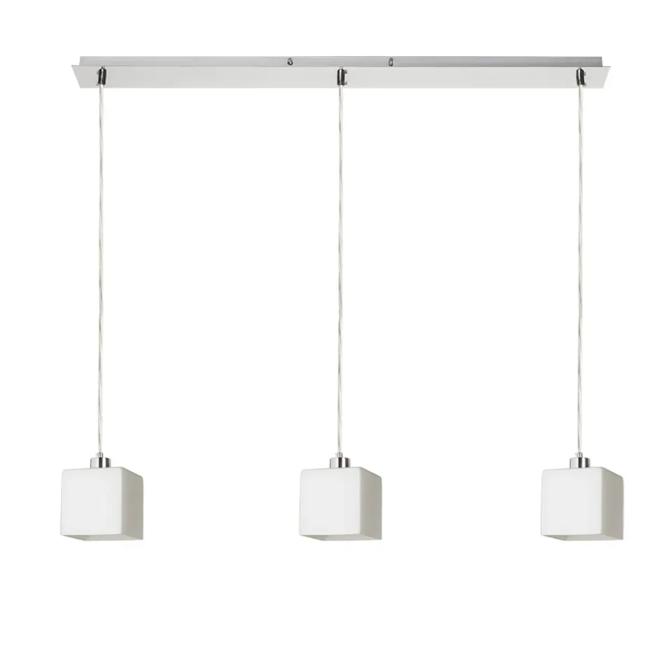 Rendl Light Studio Dados III 80 pendul opal nichel mat 3xE27