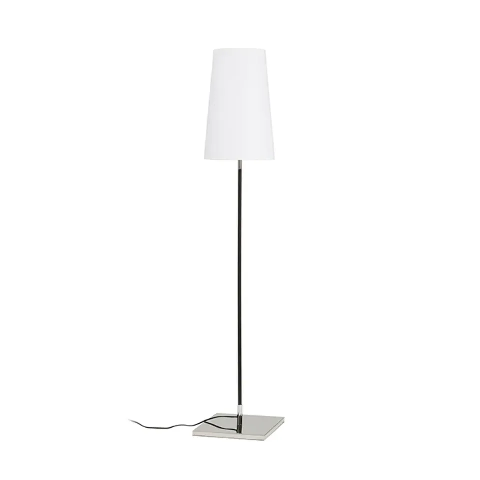 Rendl Lulu lampadar E27 alb-negru-crom soclu E27