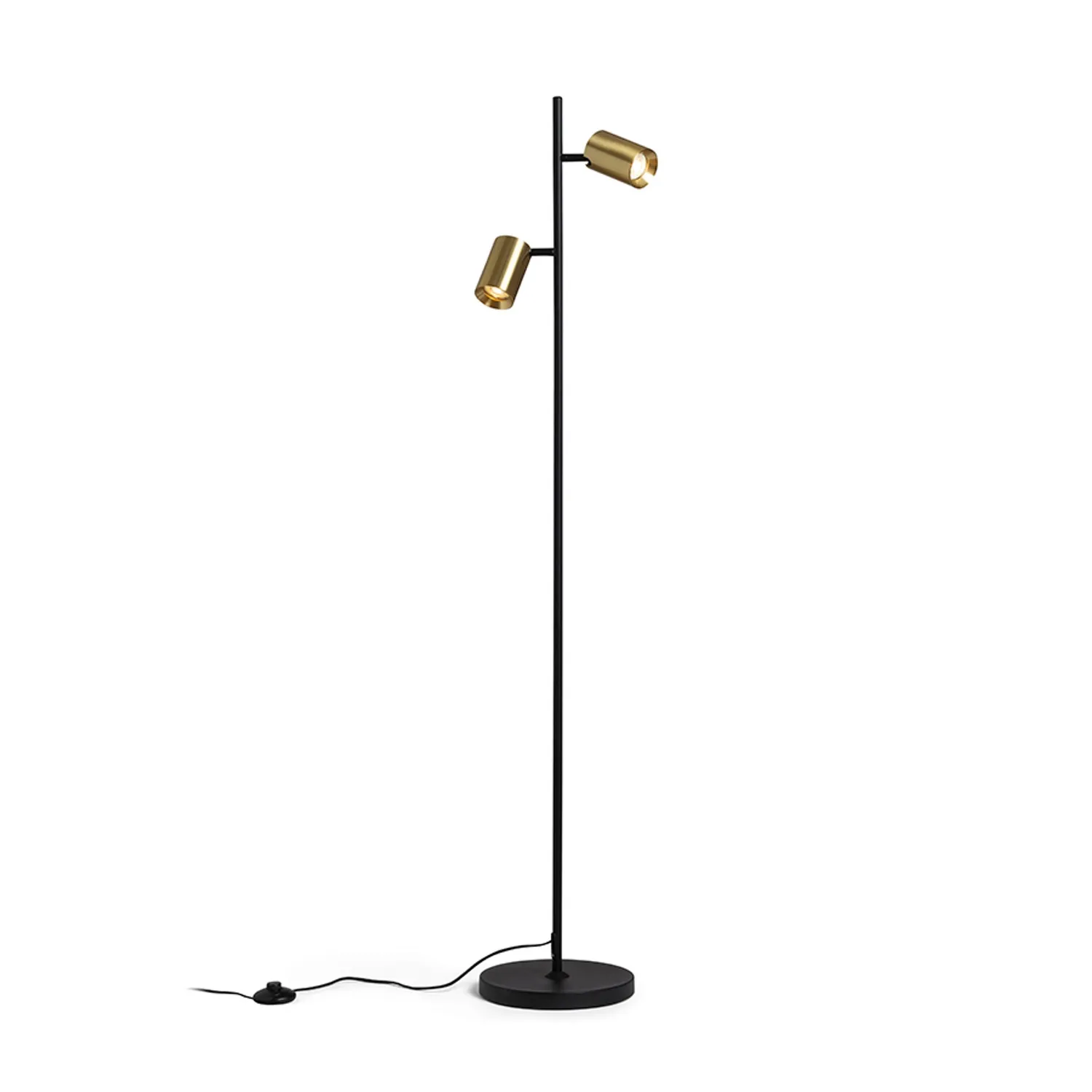 Rendl Flynn II lampadar negru alamă 2xGU10