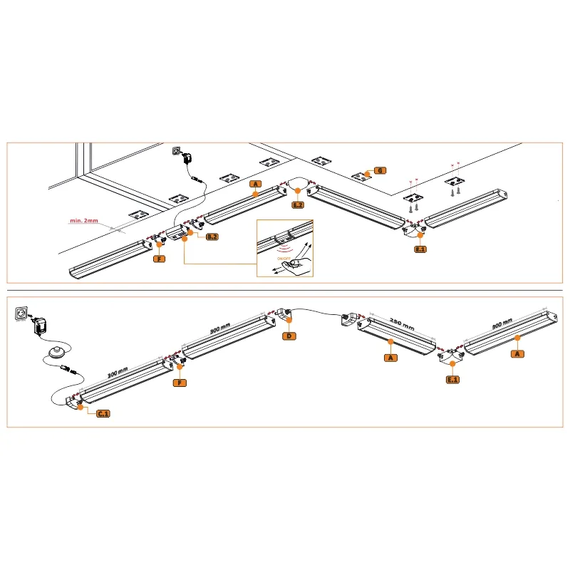 Furnika Kitchen SET set LED bucătărie sub dulap