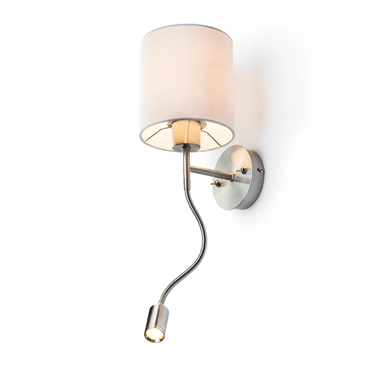 Rendl Versa E27 aplică albă cu lampă lectură LED