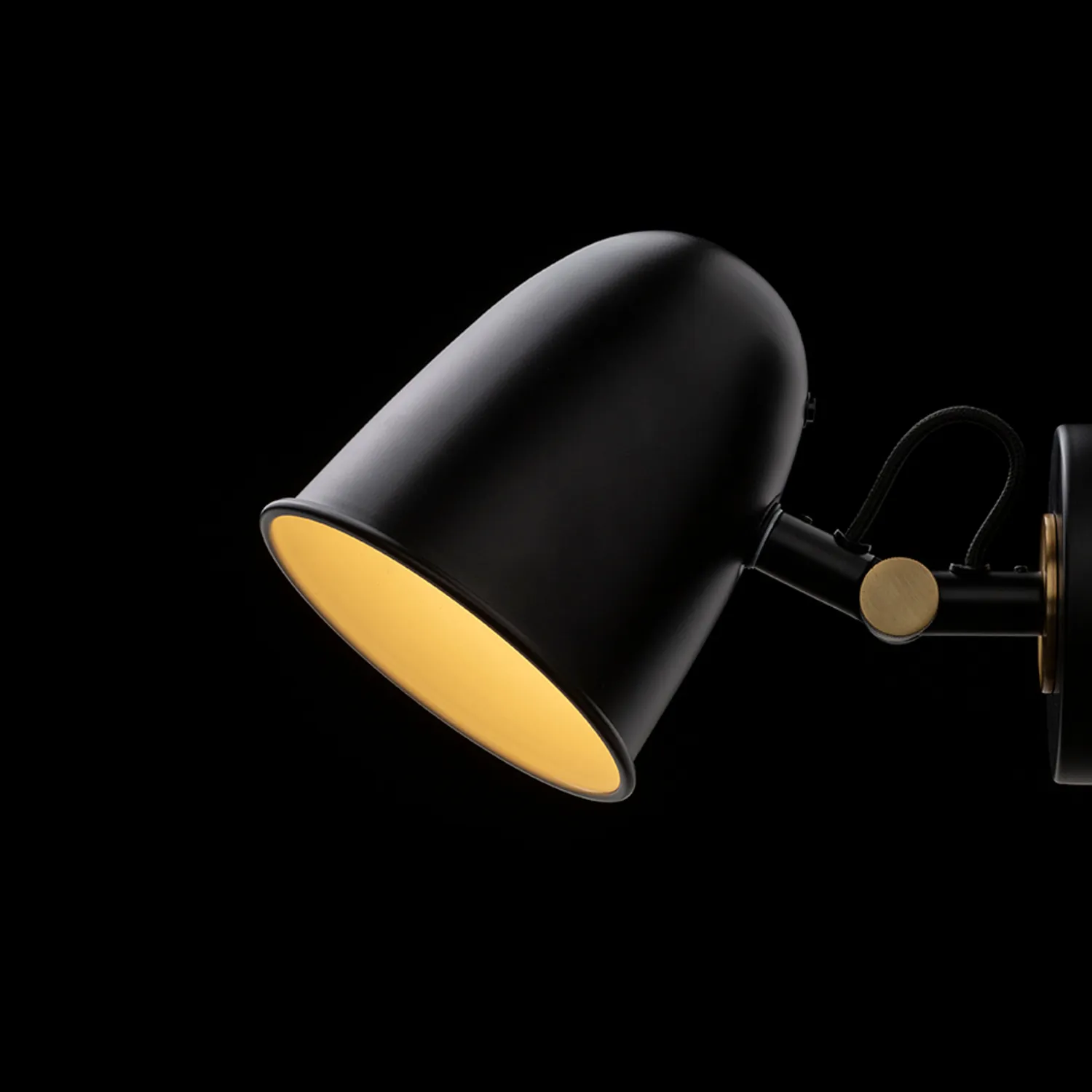 Rendl Light Studio Danny aplica perete negru alama E14