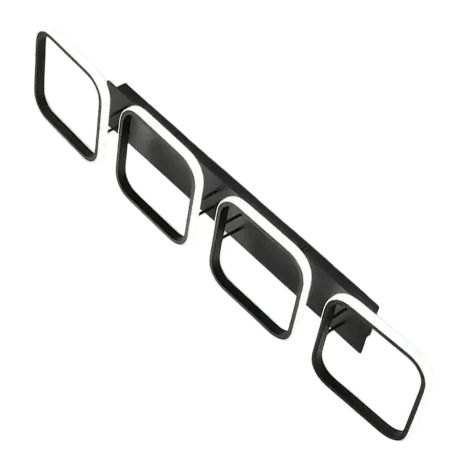 Alessandro Design VERTEX 45W lustra LED neagra 4 patrate 3 culori