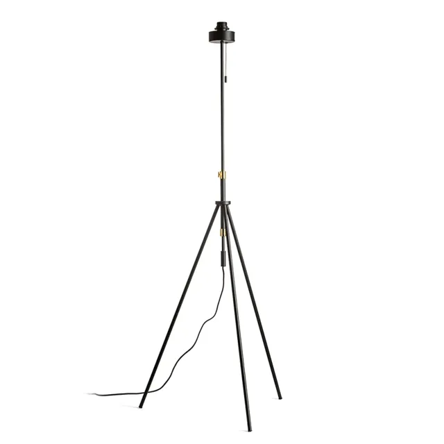 Rendl Light Studio Luton baza lampadar negru alama E27