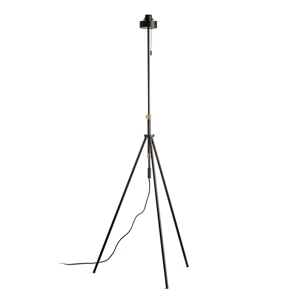 Rendl Light Studio Luton baza lampadar negru alama E27