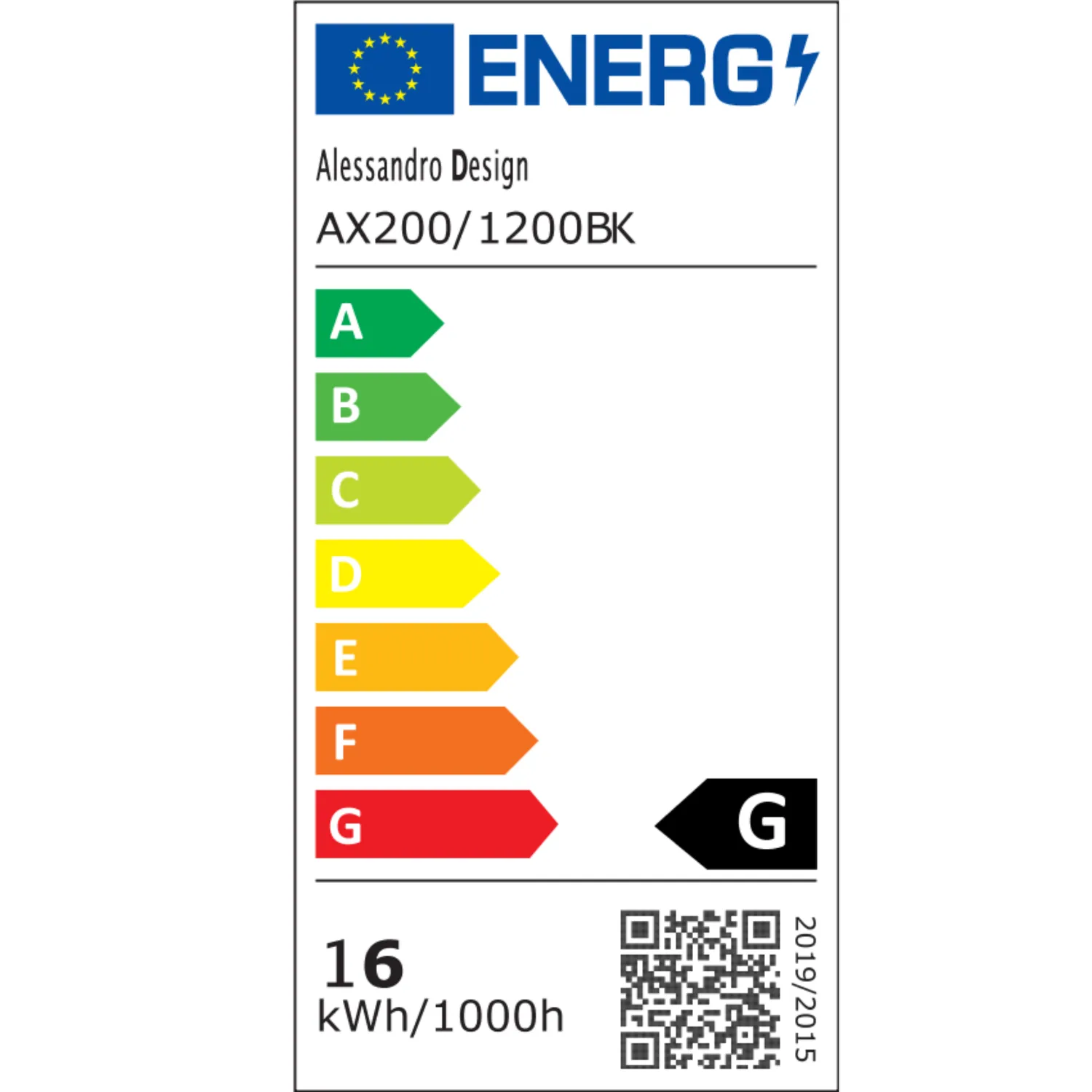 Alessandro Design Mack aplica LED exterior neagra 120cm 16W